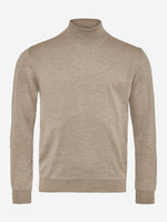 Extra Fine Merino Wool Turtleneck - Oyster - WINTER