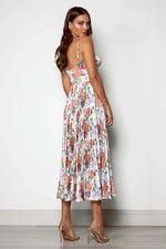 Pleated Corset Dress - Floral Print