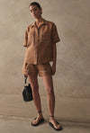 Linen Stitch Shirt - Honey