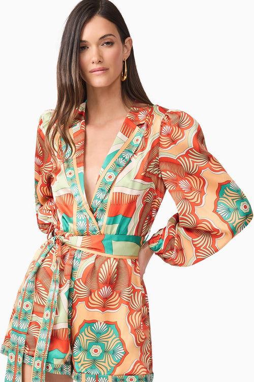 Printed Playsuit - Multi