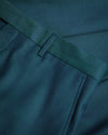 Slim Italian Wool Tonic Trousers - Teal Blue
