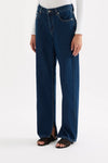 Organic Split Hem Denim - Denim Blue
