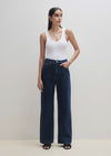 Organic Split Hem Denim - Denim Blue