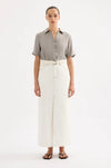 Organic Cotton Denim Maxi Skirt - Salt