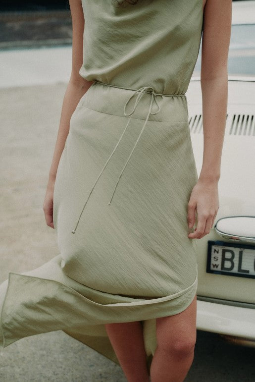 Cowl Neck Maxi - Matcha