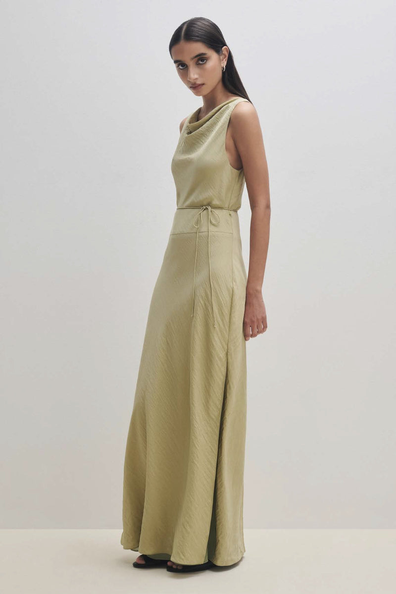 Cowl Neck Maxi - Matcha