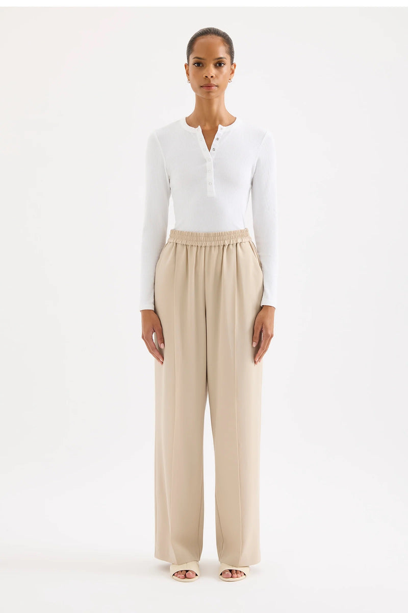 Relaxed Tailored Trousers - Stone
