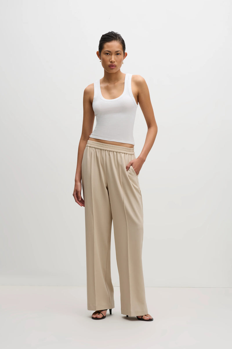 Relaxed Tailored Trousers - Stone