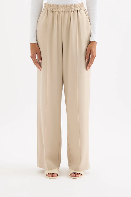 Relaxed Tailored Trousers - Stone