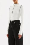 Textured Jersey Stitch Top - Salt