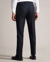 Slim Tonal Check Trousers - Navy