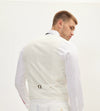 Double Breasted Shawl Lapel Vest - White