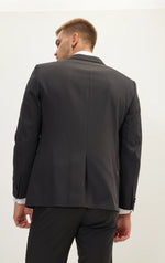 Italian Velvet Peak Lapel Tuxedo- Black