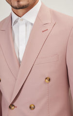 Double Breasted Merino Suit - Blush