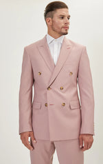 Double Breasted Merino Suit - Blush