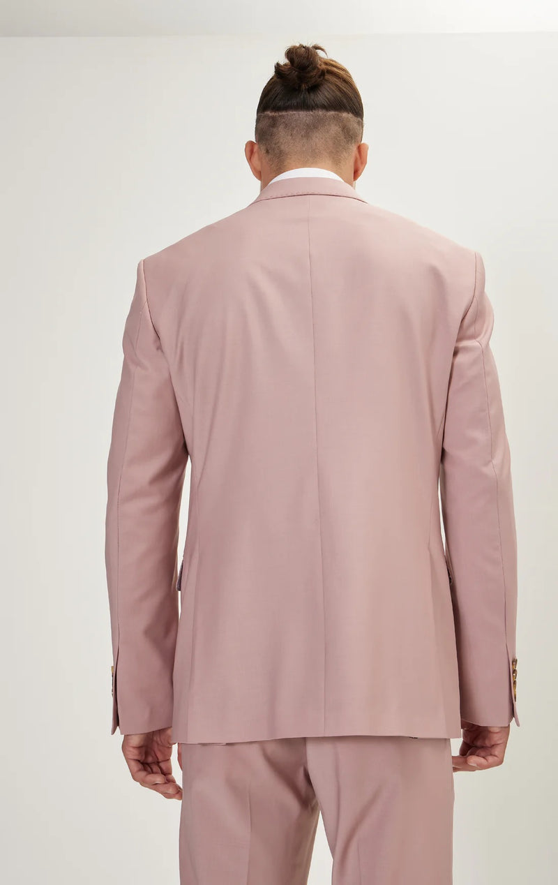 Double Breasted Merino Suit - Blush