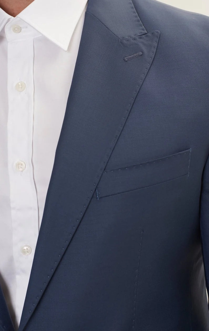 Merino Wool Peak Suit - Dark Petrol Blue