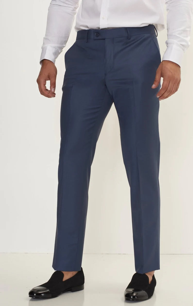 Merino Wool Peak Suit - Dark Petrol Blue