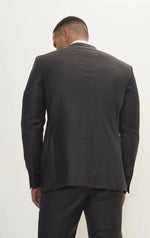 Merino Wool & Silk Single Breasted Suit - Slate Grey