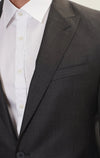 Merino Wool & Silk Single Breasted Suit - Slate Grey