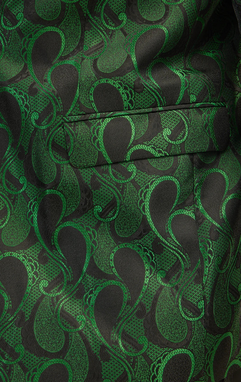 Peak Paisley Jacquard Tuxedo - Green