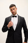 Fine Wool Shawl Tuxedo - Black