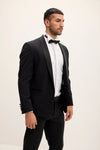 Fine Wool Shawl Tuxedo - Black