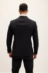 Fine Wool Shawl Tuxedo - Black
