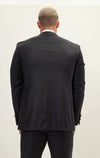 Super 180's Merino Wool & Silk Tuxedo - Matte Black