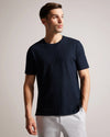 Textured Regular Fit T-Shirt - Navy