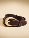 Whipstitch Leather Belt - Espresso