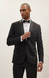 Quilted Tuxedo with Shawl Lapel - Black