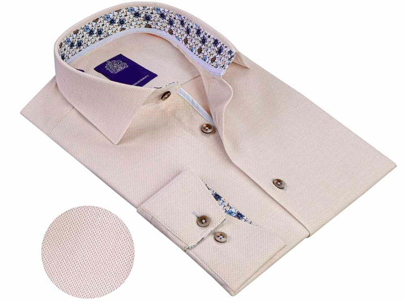 Textured Long Sleeve Shirt - Sand