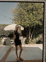 Button Front Fitted Mini Dress - Black