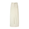 Cotton Cord Maxi Skirt - Creme