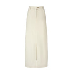 Cotton Cord Maxi Skirt - Creme