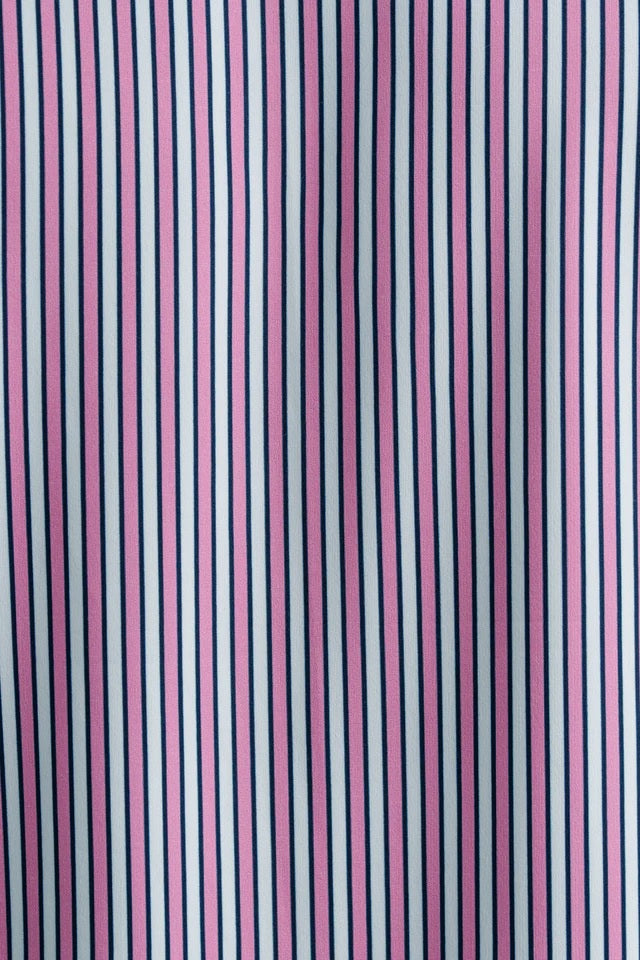Performance Stretch Striped Long Sleeve Shirt - Pink