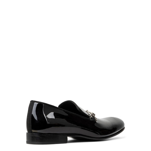 Slip on Patent Leather Loafers - Black