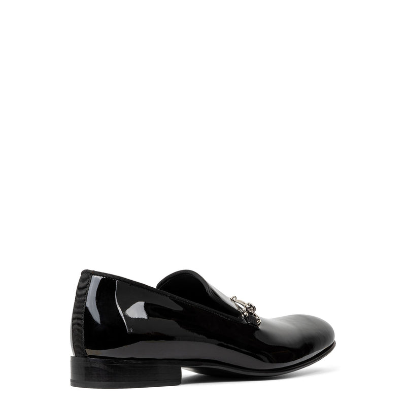 Slip on Patent Leather Loafers - Black