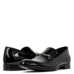 Slip on Patent Leather Loafers - Black