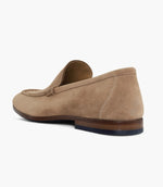 Stitch Suede Leather Loafers - Sand