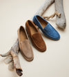 Stitch Suede Leather Loafers - Sand