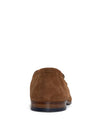 Stitch Suede Leather Loafers - Cognac