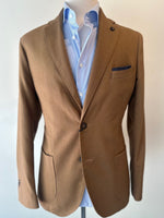 Textured Patch Pocket Blazer - Camel