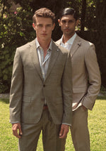 Italian Wool Suit - Olive Green