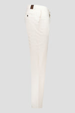 Slim Cotton Tencel Trousers - Light Beige