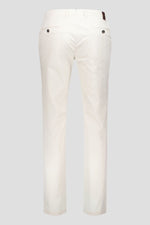 Slim Cotton Tencel Trousers - Light Beige