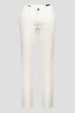 Slim Cotton Tencel Trousers - Light Beige
