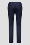 Slim Cotton Tencel Trousers - Navy