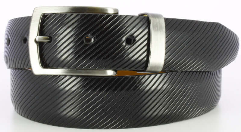 Italian Calfskin Leather Belt - Black
